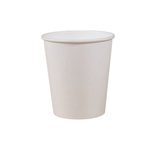 Papirnat kozarec 250 (280) ml d=80 mm 1-slojni beli SUP (100 kos/pak)