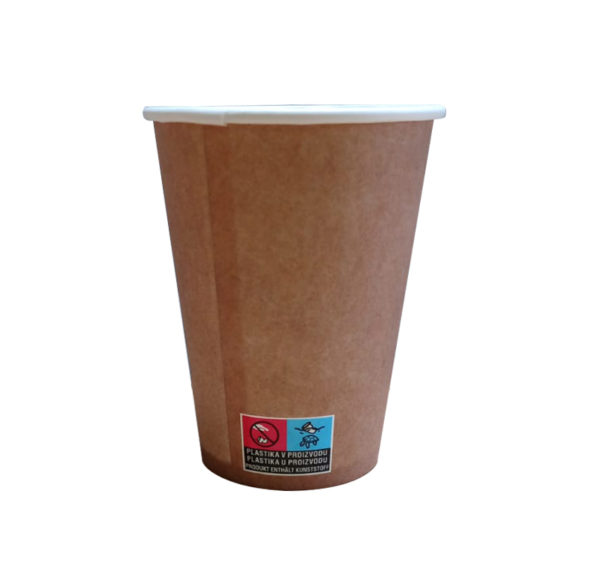 Papirnat kozarec 350 (420) ml d=90 mm 1-slojni kraft SUP (50 kos/pak)