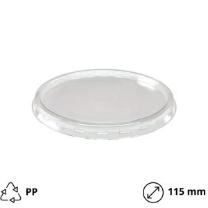 Pokrov PP za papirnato posodico 350/508 ml d=115 mm [50 kos/pak]