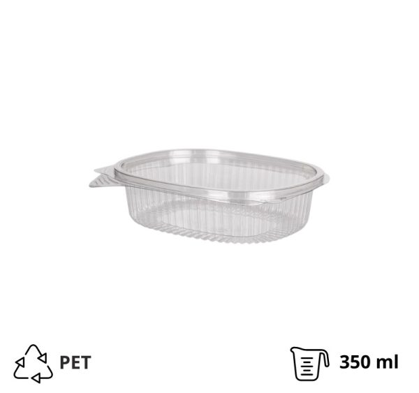Posodica s pokrovom PET 350 ml 157×130х41 mm prozorna [45 kos/pak]