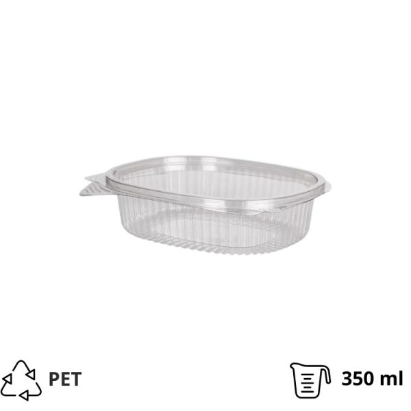 Posodica s pokrovom PET 350 ml 157×130х41 mm prozorna [45 kos/pak]