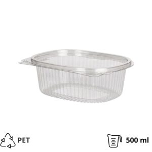 Posodica s pokrovom PET 500 ml 157×130х56 mm prozorna [330 kos/pak]