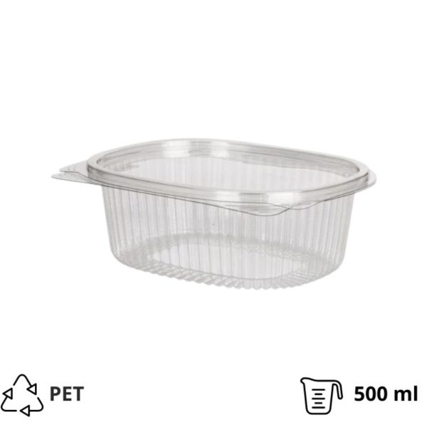 Posodica s pokrovom PET 500 ml 157×130х56 mm prozorna [330 kos/pak]