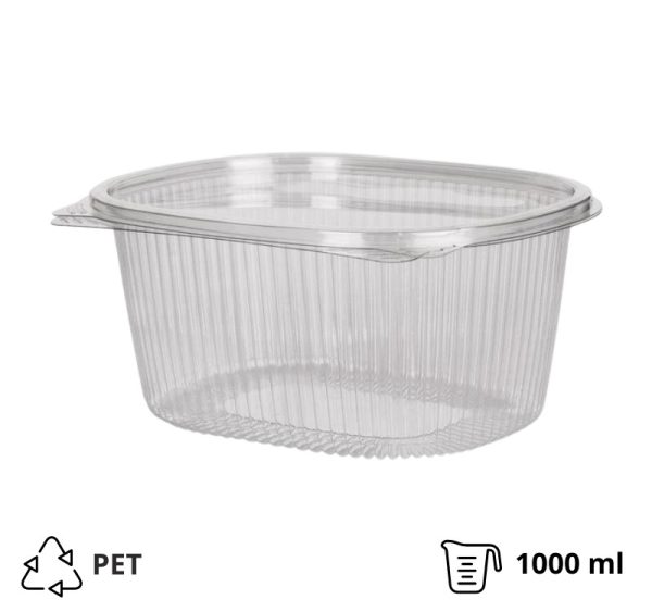 Posodica s pokrovom PET 1000 ml 175×144х79 mm prozorna [120 kos/pak]