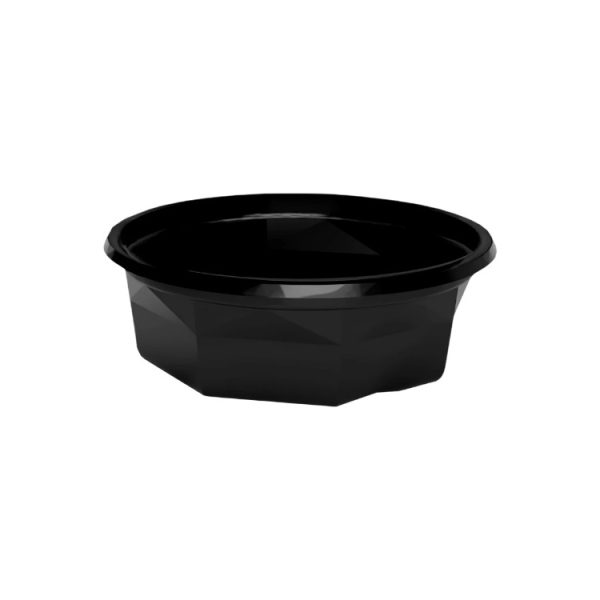 Posodica PET 200 ml d=116 mm h=38 mm črna , brez pokrova [100 kos/pak]