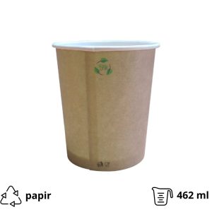 Papirnata posoda 462 ml d=93,5 mm kraft, brez pokrova 30 kos