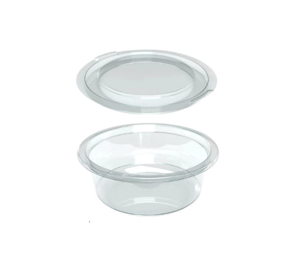 Posodica za omako s pokrovom PET 100 ml, 50 kos (komplet)