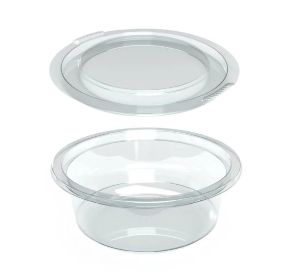 Posodica za omako s pokrovom PET 100 ml, 50 kos (komplet)