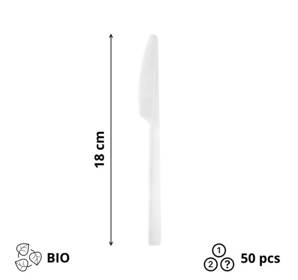 Nož BIO 180 mm bel 50 kos