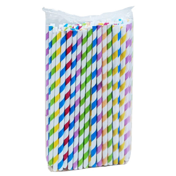 Slamice papirnate d=6 mm l=197 mm MIX 100 kos