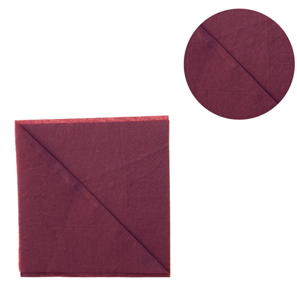 Papirnate serviete 2 sl 33×33 cm bordo 630 l/pak