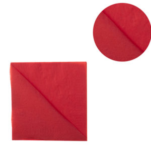 Papirnati prtički 2 sl 33×33 cm rdeči 630 l/pak