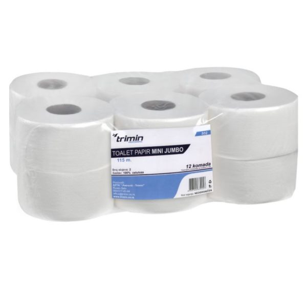 Toaletni papir  v roli 2 sl 115 m bele (6 kos/pak)