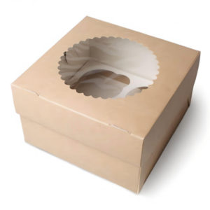 Škatla za muffine z oknom ECO MUF 4 160x160x100 mm (25 kos/pak)