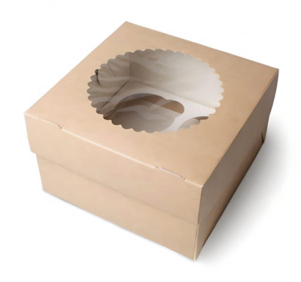 Škatla za muffine z oknom ECO MUF 160x160x100 mm (25 kos/pak)
