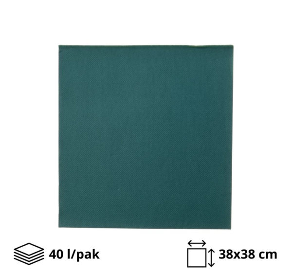 Papirnate serviete 2 sl 38×38 cm zeleni 40 l/pak