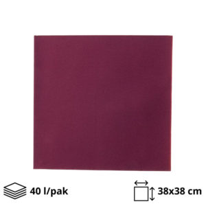 Papirnate serviete 2 sl 38×38 cm bordo 40 l/pak