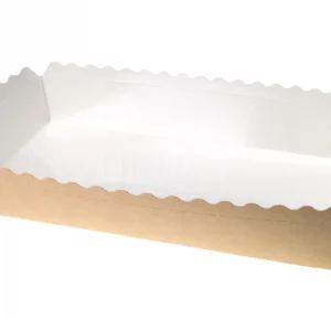 Papirnata škatla za torto Bake 600 185x105x30 mm  kraft (60 kos/pak)
