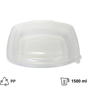Posodica s pokrovom РР 1500 ml 200×190х65 mm prozorna [50 kos/pak]