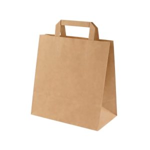 Papirnata nosilna vrečka z ravnim ročajem 260x170x250 mm kraft 250 kos