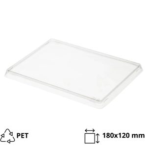 Pokrov raven 180×120 mm za papirnato posodo 1200 ml 50 kos