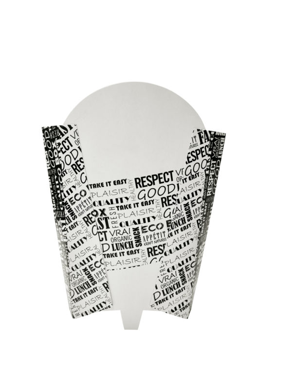 Žepek za krompirček 135x85x160mm, Black&White (100 kos/pak)