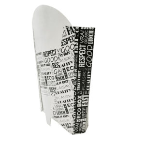 Žepek za krompirček 135x85x160mm, Black&White (100 kos/pak)
