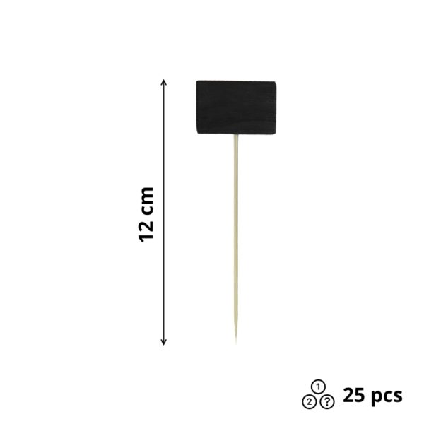 Leseno nabodalo 12 cm Tabla črna 25 kos/pak