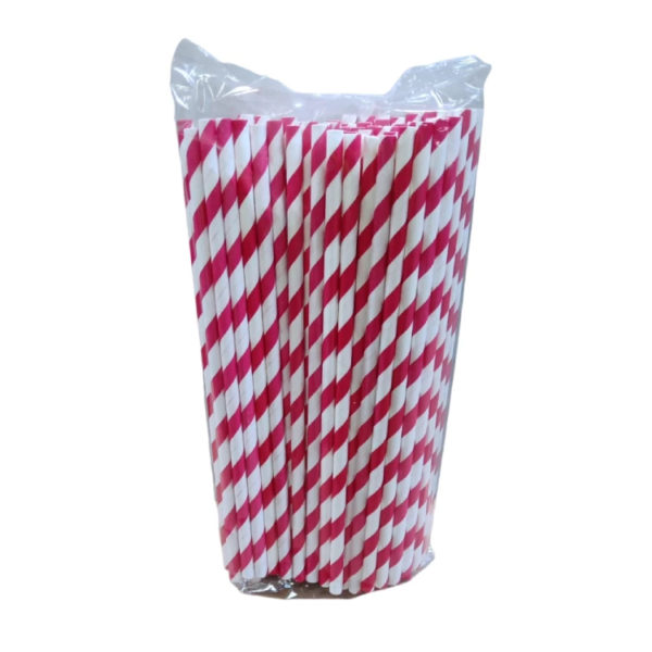 Slamice papirnate d=8 mm l=197 mm lolipop 100 kos/pak