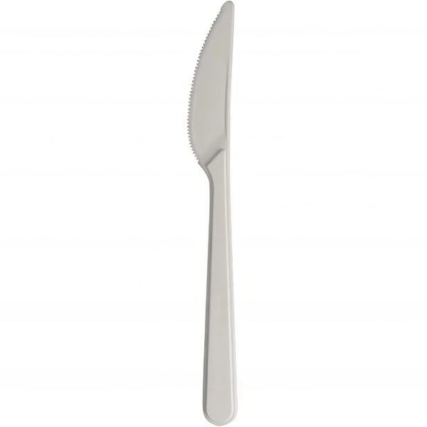Plastični nož PP 18 cm bel (100 kos/pak)