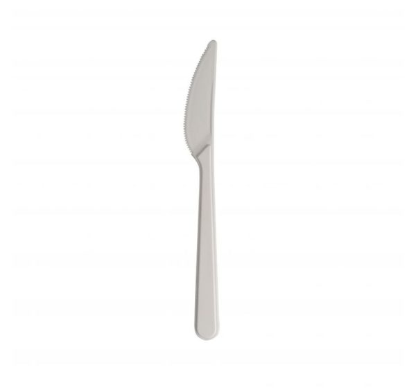 Plastični nož PP 18 cm bel (100 kos/pak)