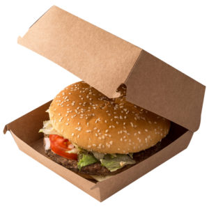 Burger embalaža 170x170x80 mm kraft/kraft (100 kos/pak)