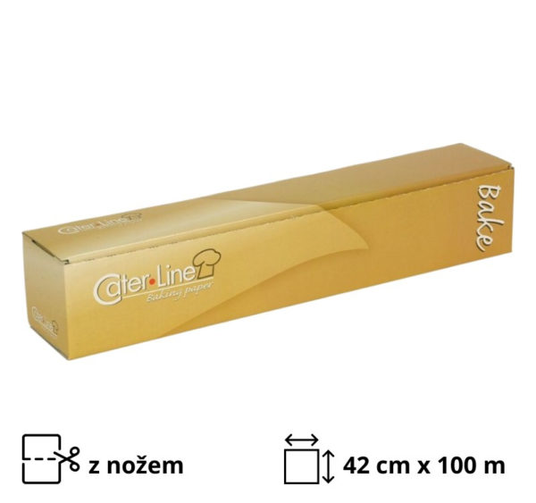 Papir za peko 42cm x 100m bela z nožem