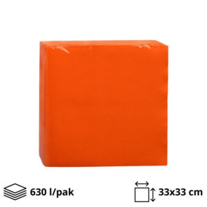 Papirnate serviete 2 sl 33×33 cm oranžnai 630 l/pak