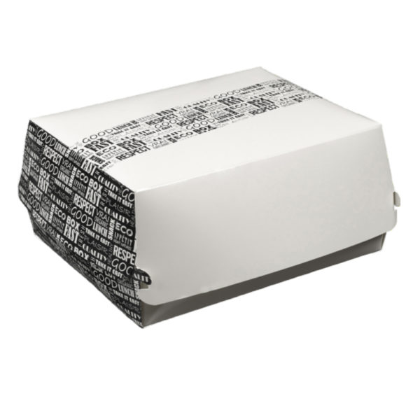 Papirnata posoda 225x180x90 mm, Black&White (50 kos/pak)
