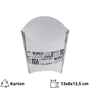 Žepek za krompirček 130x80x135mm, Black&White [9 kos/pak]