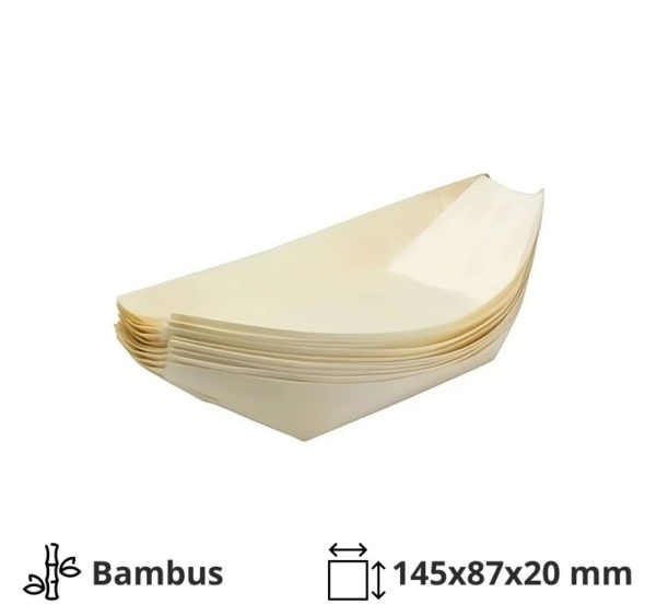 Ladjica bambus L 145х87х20 mm 100 kos