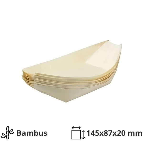 Ladjica bambus L 145х87х20 mm 100 kos