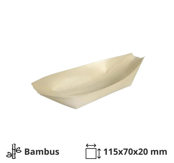 Ladjica bambus M 115х70х20mm 100 kos