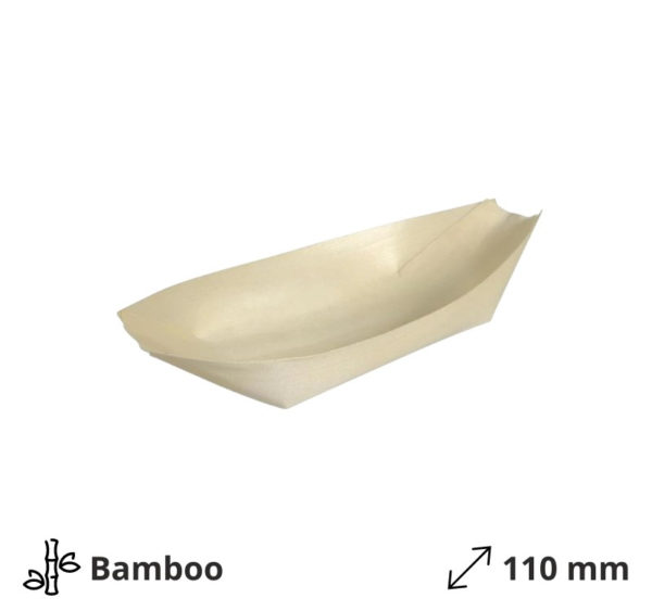 Ladjica bambus M 110 mm 100 kos