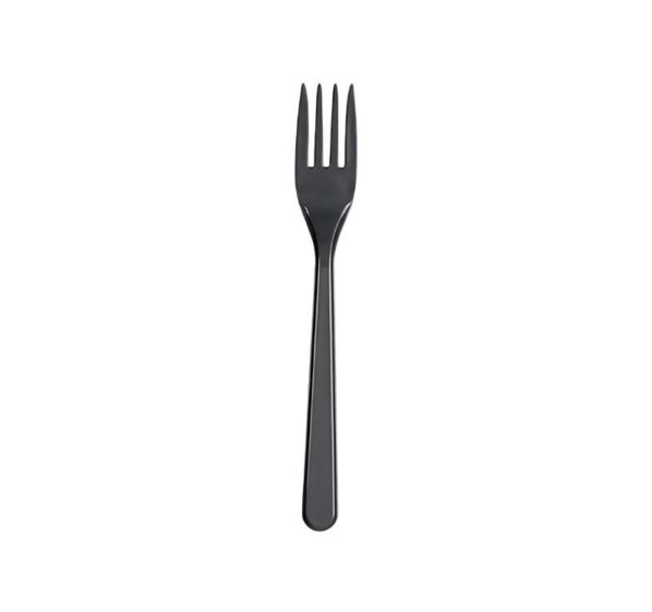Plastična vilica PP 18,2 cm temno siva 50 kos
