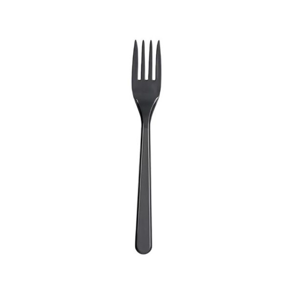 Plastična vilica PP 18,2 cm temno siva 50 kos