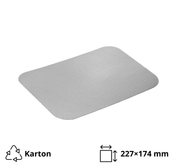 Pokrov za alu posodice 1100 ml 227×174 mm 50 kos