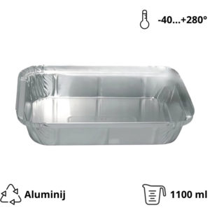 Alu posodica 1100 ml 227x174x42 mm 100 kos