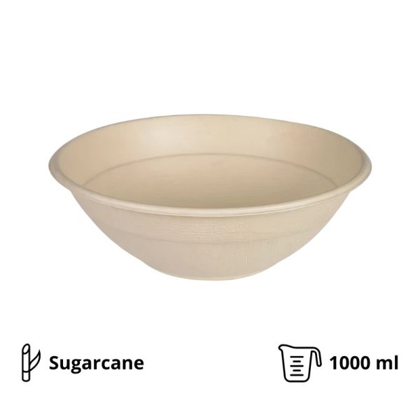 Embalaža BIO (sugarcanes) 1000 ml d=200 mm h=65 mm brez pokrova 50 kos