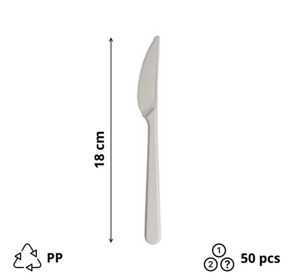 Nož PP 18 cm bel 50 kos