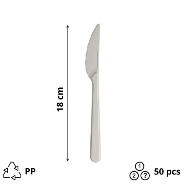 Nož PP 18 cm bel 50 kos