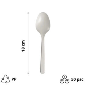 Plastična žlica PP 18 cm bela 50 kos