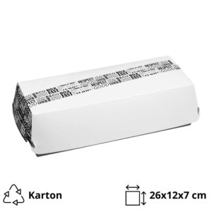 Papirnata posoda 2100 ml 260х120х70 mm Black&White 50 kos