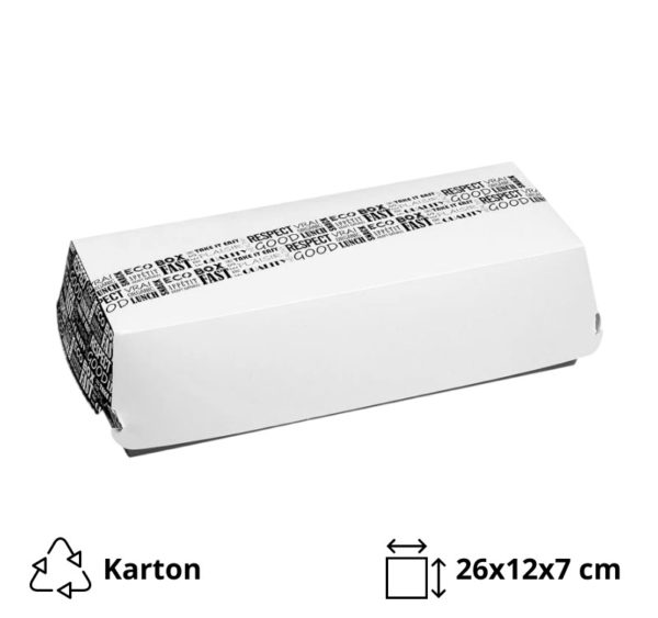 Papirnata posoda 2100 ml 260х120х70 mm Black&White 50 kos